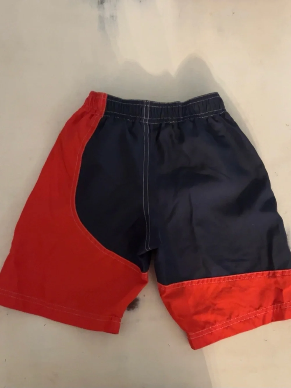 U.S. Polo Assn. Boys 2T Red & Navy Swim Shorts
